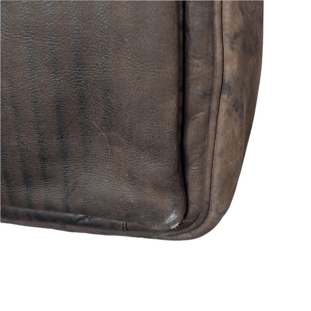 Frye Dark Brown Leather Briefcase Laptop Messenger Bag MARKS